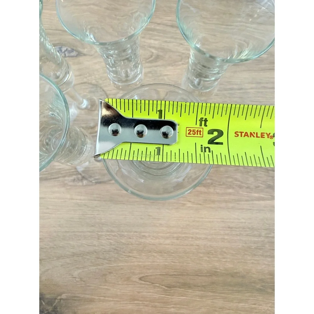 VTG Set of 5 Holmegaard Apertif Cordial Clear Glasses Tulip Stem 6in